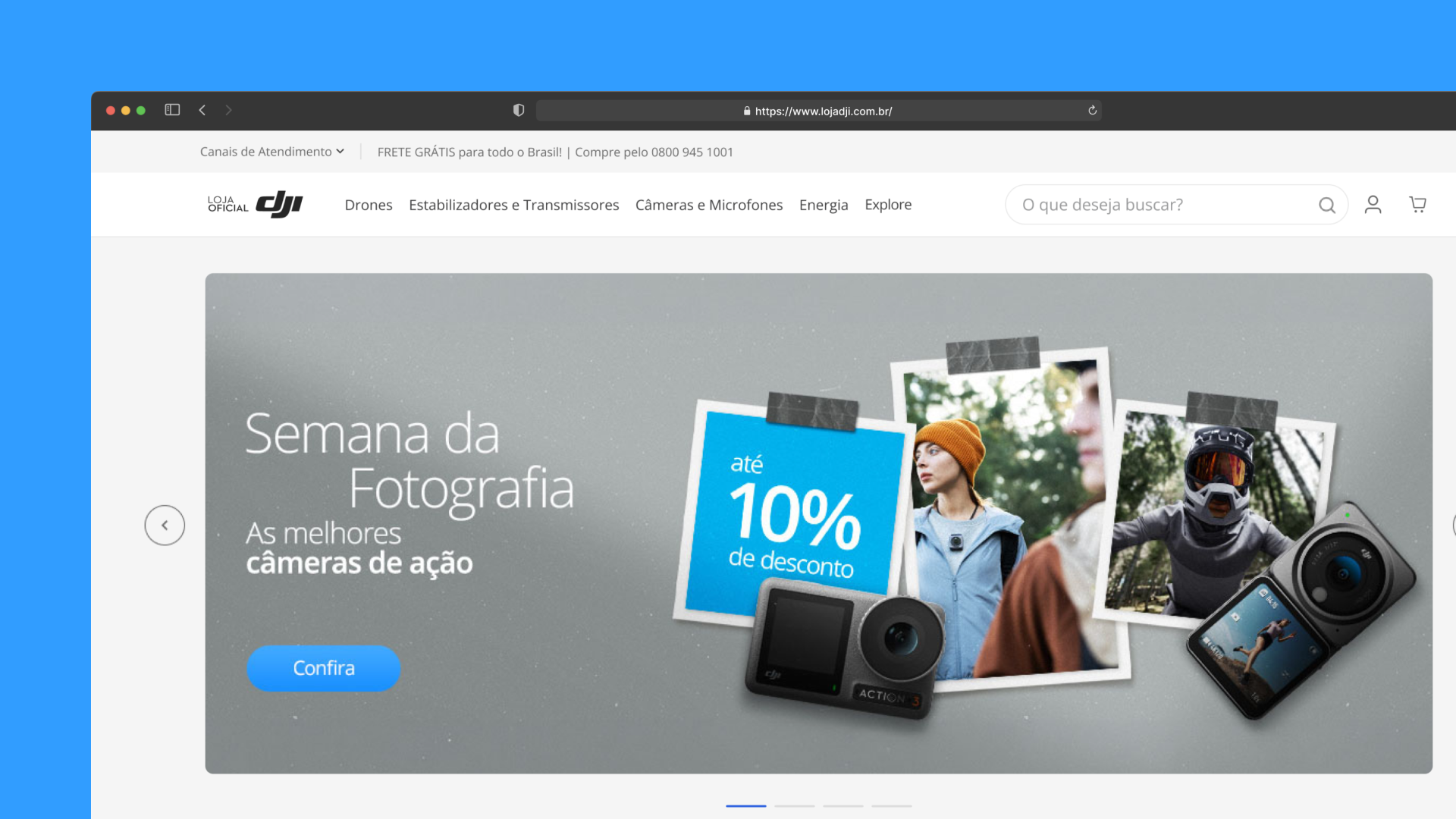 Banner de campanha para DJI Brasil