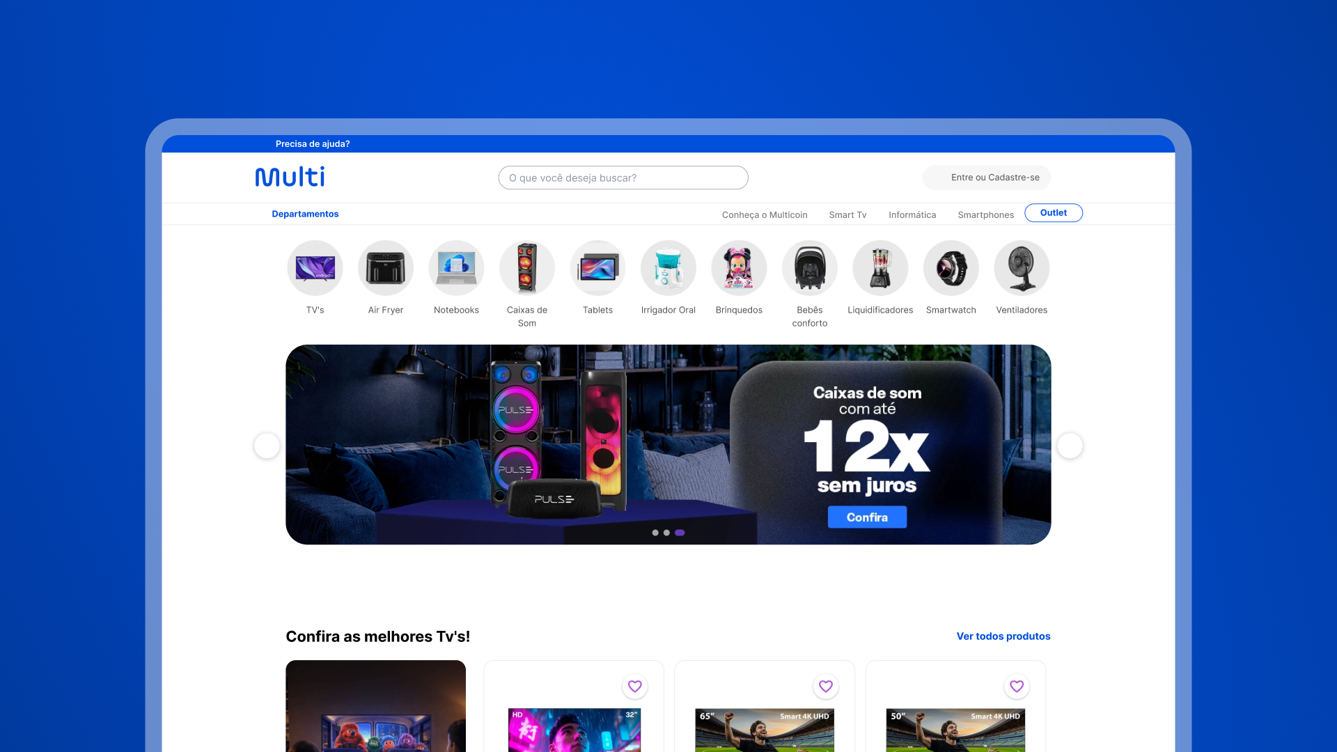 Capa do projeto E-commerce Grupo Multilaser